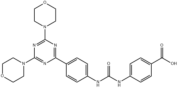 4-(3-(4-(4,6-二吗啉-1,3,5-三嗪-2-基)苯基)脲基)苯甲酸