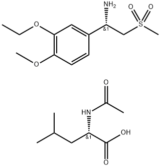 (S)-1-(3-乙氧基-4-甲氧基苯基)-2-(甲基磺酰基)乙胺 N-乙酰基-L-亮氨酸盐