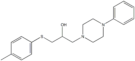 α-[(p-Tolylthio)methyl]-4-phenyl-1-piperazineethanol Structure