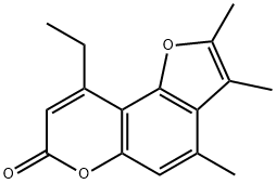 9-ethyl-2,3,4-trimethylfuro[2,3-f]chromen-7-one Structure
