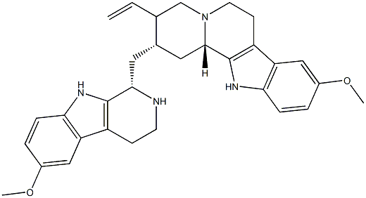 18,19-Didehydro-10-methoxy-16-[(S)-2,3,4,9-tetrahydro-6-methoxy-1H-pyrido[3,4-b]indol-1-yl]-17-norcorynan Structure
