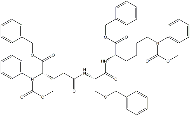 N,N-Dibenzyloxycarbonyl-S,O,O-tri-benzyl-L-γ-glutaMyl-L-cysteinyl-L-lysine Structure