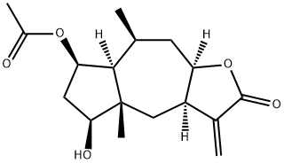 (3aR,7aα,9aα)-7β-Acetoxydodecahydro-5β-hydroxy-4aβ,8β-dimethyl-3-methyleneazuleno[6,5-b]furan-2-one Structure