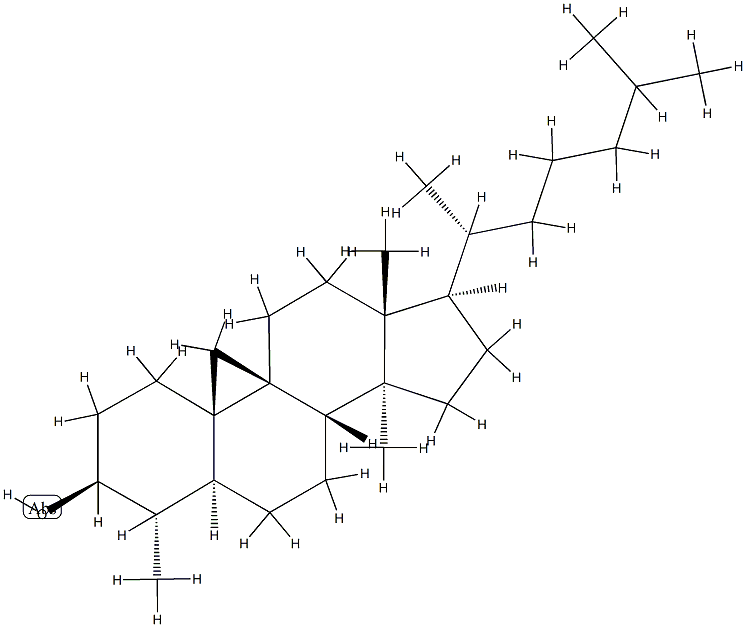 29-Nor-9β,19-cyclolanostan-3β-ol Structure