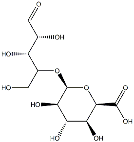 4-O-(glucopyranosyluronic acid)xylose Structure