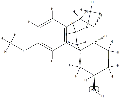 (14α)-3-Methoxy-17-methylmorphinan-6β-ol Structure