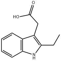 1H-Indole-3-aceticacid,2-ethyl-(9CI) Structure