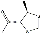 Ethanone, 1-[(4R,5R)-5-methyl-1,3-dithiolan-4-yl]-, rel- (9CI) Structure