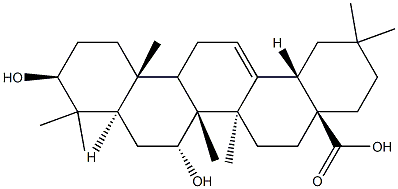 3β,7α-Dihydroxyolean-12-en-28-oic acid Structure