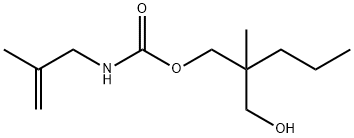 2-(Hydroxymethyl)-2-methylpentyl=2-methyl-2-propenylcarbamate Structure