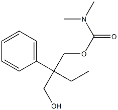 2-(Hydroxymethyl)-2-phenylbutyl=dimethylcarbamate Structure