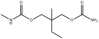 2-(Carbamoyloxymethyl)-2-methylbutyl=N-methylcarbamate Structure