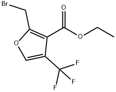 ethyl 2-(broMoMethyl)-4-(trifluoroMethyl)furan-3-carboxylate Structure