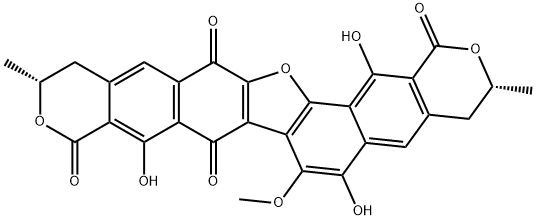 (3R)-3,4,12,13-Tetrahydro-6,9,17-trihydroxy-7-methoxy-3α,12α-dimethyl-1H,8H-furo[2'',3'':6,7:4'',5'':7',8']dinaphtho[2,3-c:2',3'-c']dipyran-1,8,10,15-tetrone Structure