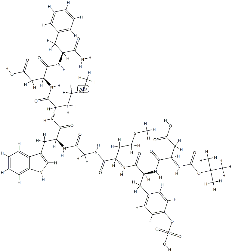 tert-butyloxycarbonylcholecystokinin-8 Structure