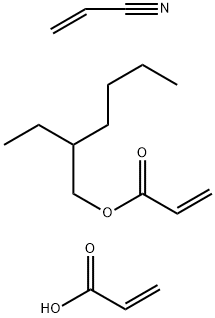 2-Propenoic acid, polymer with 2-ethylhexyl 2-propenoate and 2-propenenitrile Structure