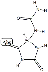 DL-ALLANTOIN-5-13C; 1-15N Structure