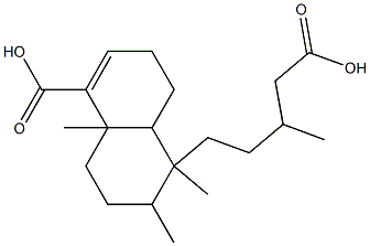 5-Carboxy-1,2,3,4,4a,7,8,8a-octahydro-β,1,2,4a-tetramethyl-1-naphthalenepentanoic acid Structure