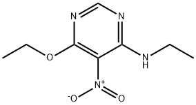 4-Pyrimidinamine,6-ethoxy-N-ethyl-5-nitro-(9CI) Structure