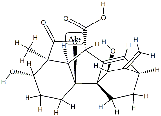 (1S,11S)-1,3,4,5,6,7,9,9aβ-Octahydro-2α,11-dihydroxy-1β-methyl-10-methylene-13-oxo-4aα,1-(epoxymethano)-4bβ,7β-ethano-2H-fluorene-9β-carboxylic acid Structure