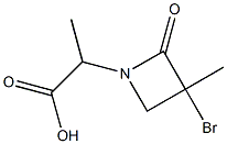 1-Azetidineacetic  acid,  3-bromo--alpha-,3-dimethyl-2-oxo- Structure