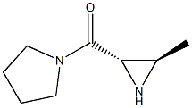 Pyrrolidine, 1-[[(2R,3S)-3-methyl-2-aziridinyl]carbonyl]-, rel- (9CI) Structure