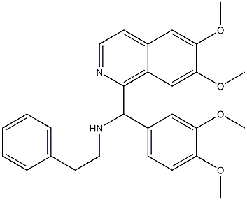 6,7-Dimethoxy-α-(3,4-dimethoxyphenyl)-N-(2-phenylethyl)isoquinoline-1-methanamine Structure