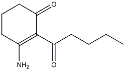 2-Cyclohexen-1-one,3-amino-2-(1-oxopentyl)-(9CI) Structure