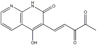4-Pentene-2,3-dione,5-(1,2-dihydro-4-hydroxy-2-oxo-1,8-naphthyridin-3-yl)-(9CI) Structure