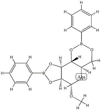 Methyl 2-O,3-O:4-O,6-O-bis(phenylboranediyl)-α-D-mannopyranoside Structure