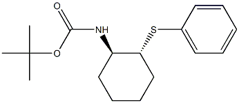 Carbamic acid, [(1R,2R)-2-(phenylthio)cyclohexyl]-, 1,1-dimethylethyl ester, rel- (9CI) Structure