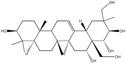 (20ξ)-5α-Olean-12-ene-3β,16α,21β,22α,28,29-hexol Structure