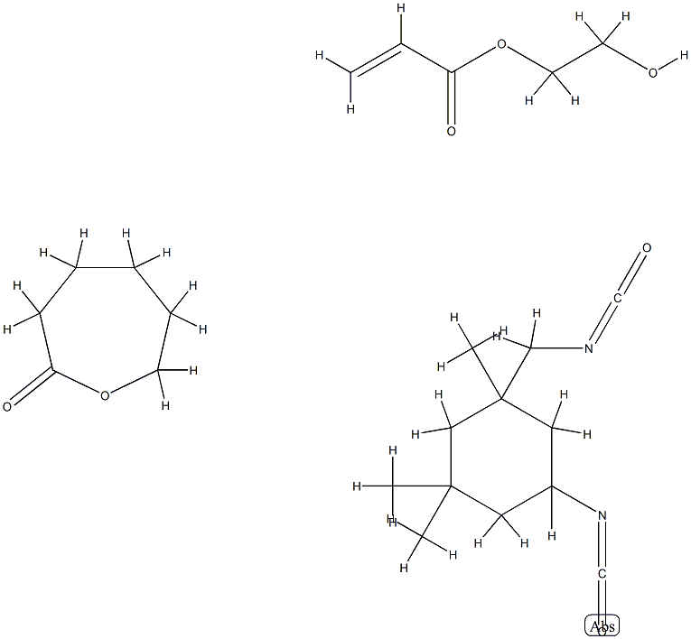 2-Propenoic acid, 2-hydroxyethyl ester, polymer with 5-isocyanato-1-(isocyanatomethyl) -1,3,3-trimethylcyclohexane and 2-oxepanone Structure