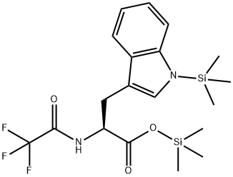 Nα-(Trifluoroacetyl)-1-(trimethylsilyl)-L-tryptophan trimethylsilyl ester Structure