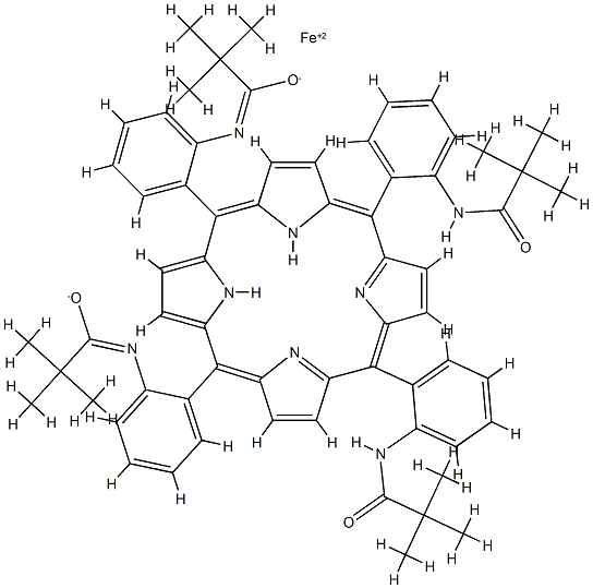 iron (II) meso-tetra(alpha,alpha,alpha,alpha-o-pivalamidophenyl)porphyrin Structure