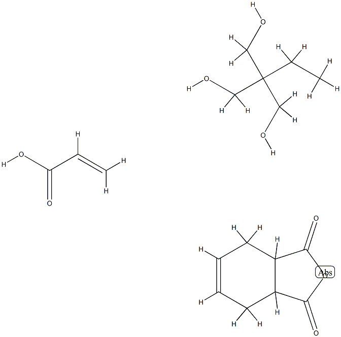 2-Propenoic acid, polymer with 2-ethyl-2-(hydroxymethyl)-1,3-propanediol and 3a,4,7,7a-tetrahydro-1,3-isobenzofurandione Structure
