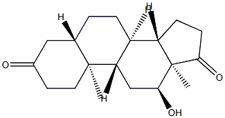 12α-Hydroxy-5α-androstane-3,17-dione Structure