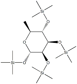 1-O,2-O,3-O,4-O-Tetrakis(trimethylsilyl)-6-deoxy-α-L-mannopyranose Structure