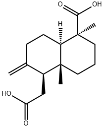 (1S,4aα)-5β-Carboxydecahydro-5,8aβ-dimethyl-2-methylene-1-naphthaleneacetic acid Structure