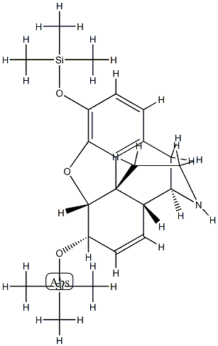 7,8-Didehydro-4,5α-epoxy-3,6α-bis[(trimethylsilyl)oxy]morphinan Structure