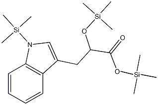 1-(Trimethylsilyl)-α-[(trimethylsilyl)oxy]-1H-indole-3-propionic acid trimethylsilyl ester Structure