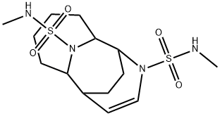 N,N'-Dimethyl-9,14-diazatricyclo[6.3.2.12,7]tetradec-10-ene-9,14-disulfonamide Structure