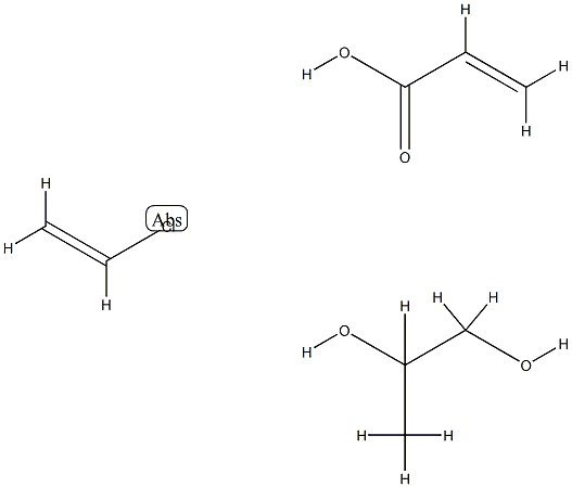 2-Propenoic acid, monoester with 1,2-propanediol, polymer with chloroethene Structure