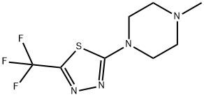 1-METHYL-4-(S-TRIFLUOROMETHYL-[1,3,4]THIODIAZOL-Z-YL)PIPERAZINE Structure