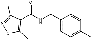 4-Isoxazolecarboxamide,3,5-dimethyl-N-[(4-methylphenyl)methyl]-(9CI) Structure