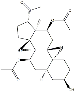 7α,12α-Bis(acetyloxy)-3α-hydroxy-5β-pregnan-20-one Structure