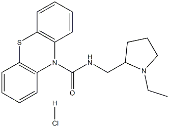 N-(N'-ethyl-pyrrolidino-2-methyl)phenothiazine-10-carboxamide Structure