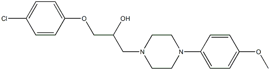 α-[(4-Chlorophenoxy)methyl]-4-(4-methoxyphenyl)-1-piperazineethanol Structure