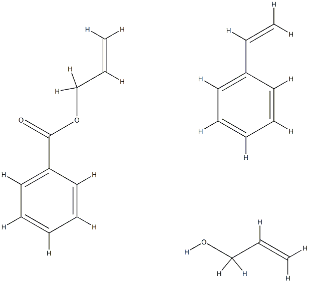Benzoic acid, 2-propenyl ester, polymer with ethenylbenzene and 2-propen-1-ol Structure