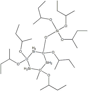 Silicic acid tris(1-methylpropyl)4-methyl-2,4,6,6-tetrakis(1-methylpropoxy)cyclohexanetrisiloxane-2-yl ester Structure
